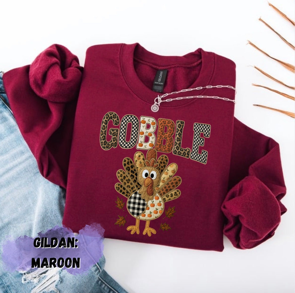 Patchwork turkey graphic tee