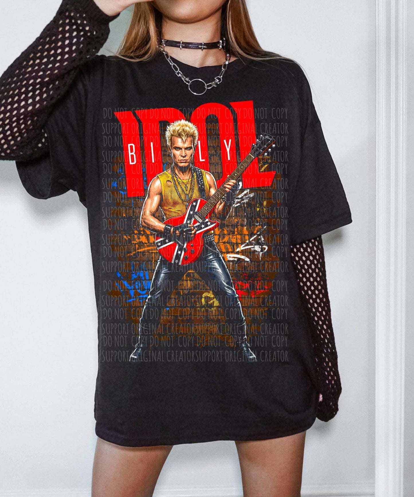 Retro Billy Idol graphic tee