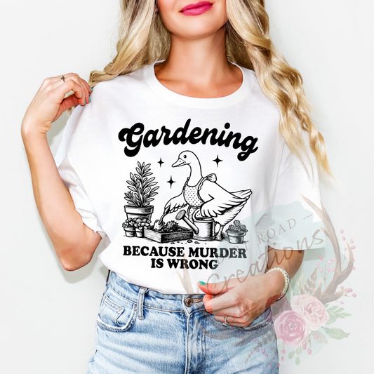 Gardening screen print sweatshirt