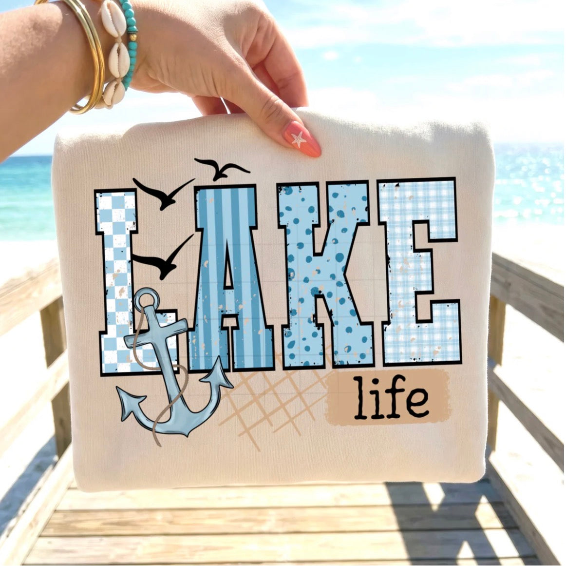 Lake life graphic tee