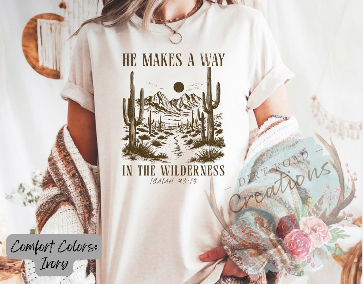 (Copy) He makes a way (brown) graphic tee