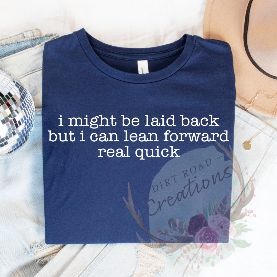 Real laid back screen print tee