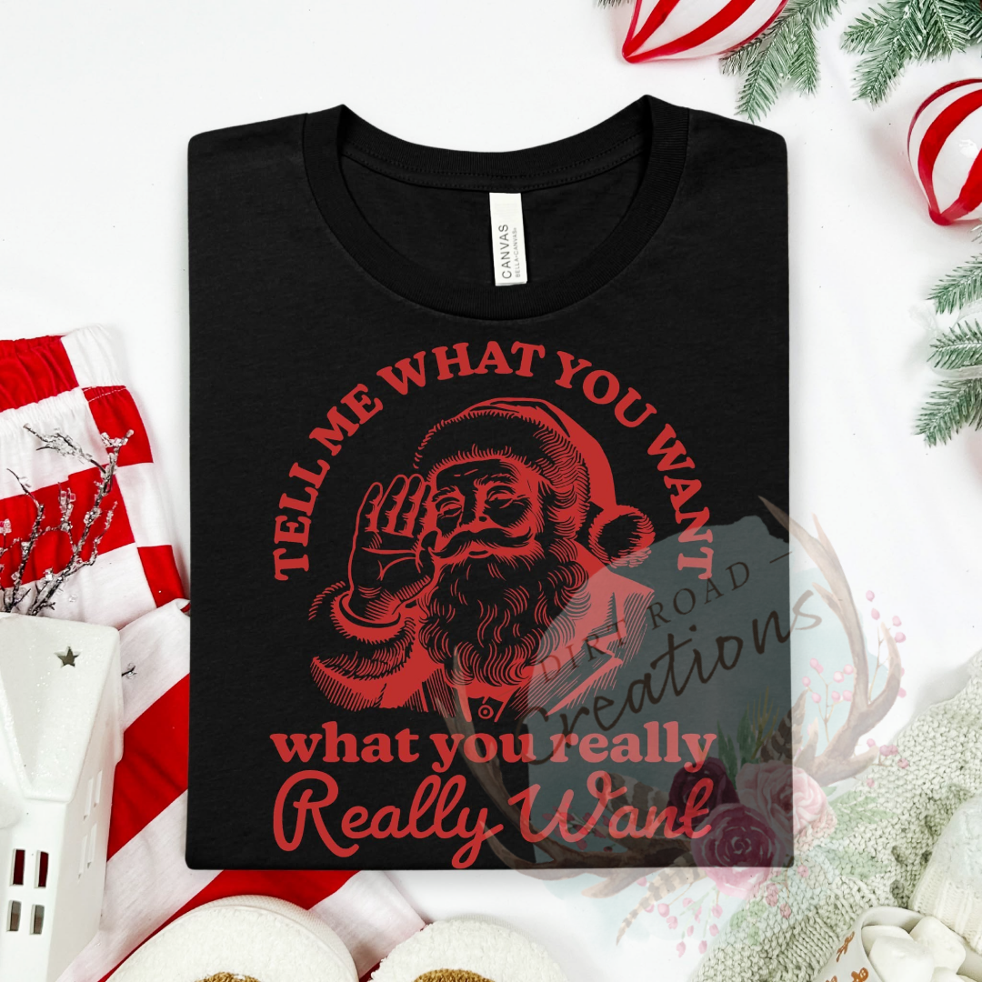 Sant what you really want screen print TEE