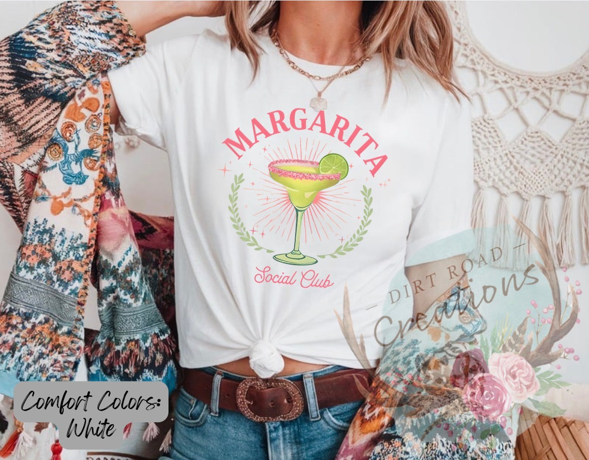 Margarita social cup graphic tee