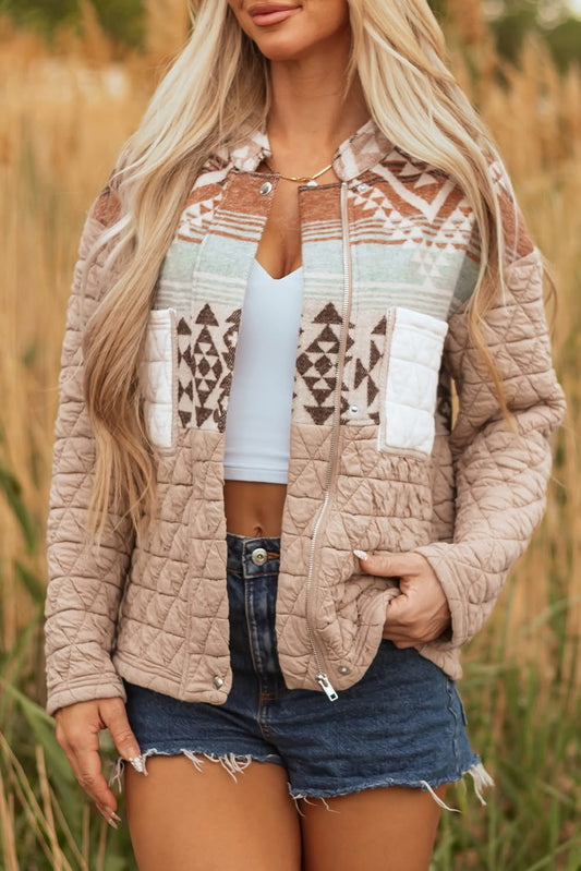 Preorder: quilted Aztec jacket