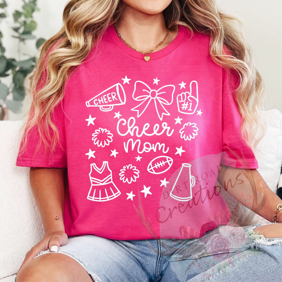 Cheer mom screen print TEE