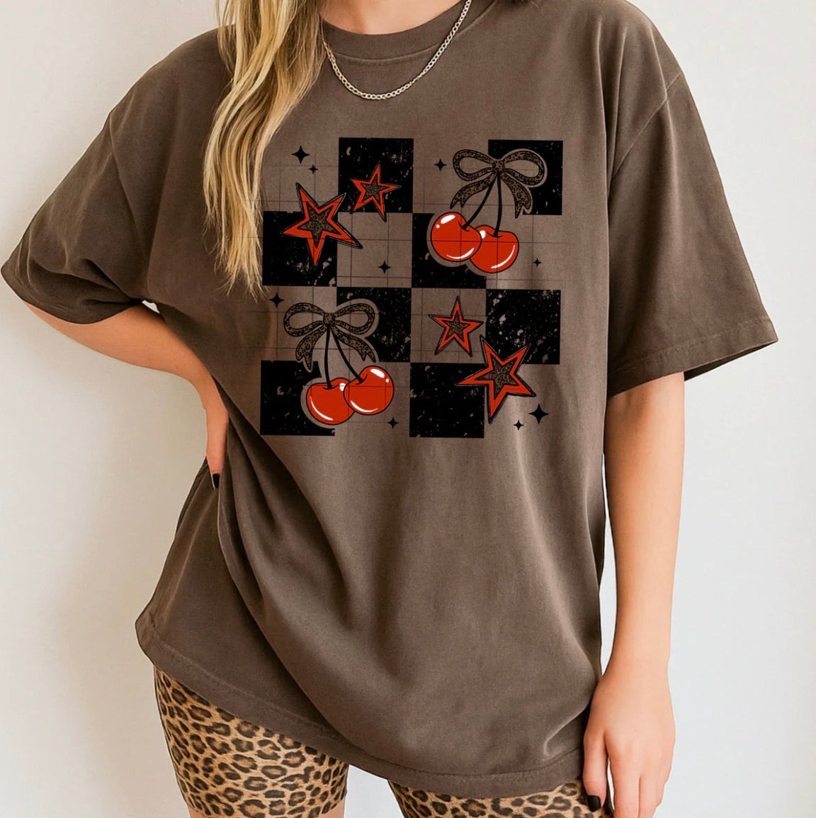 Checker and cherries Sweatshirt