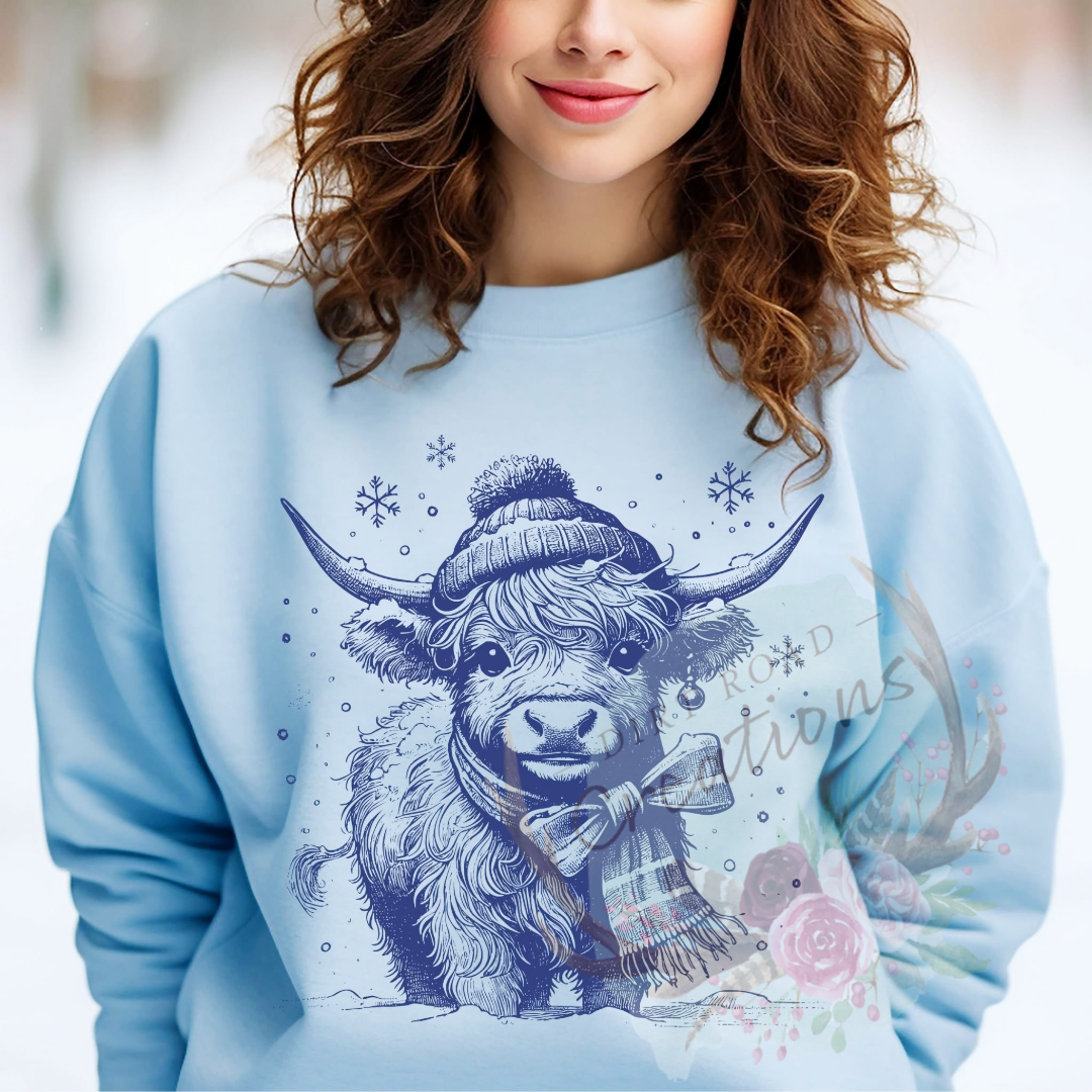 Winter highland screen print TEE