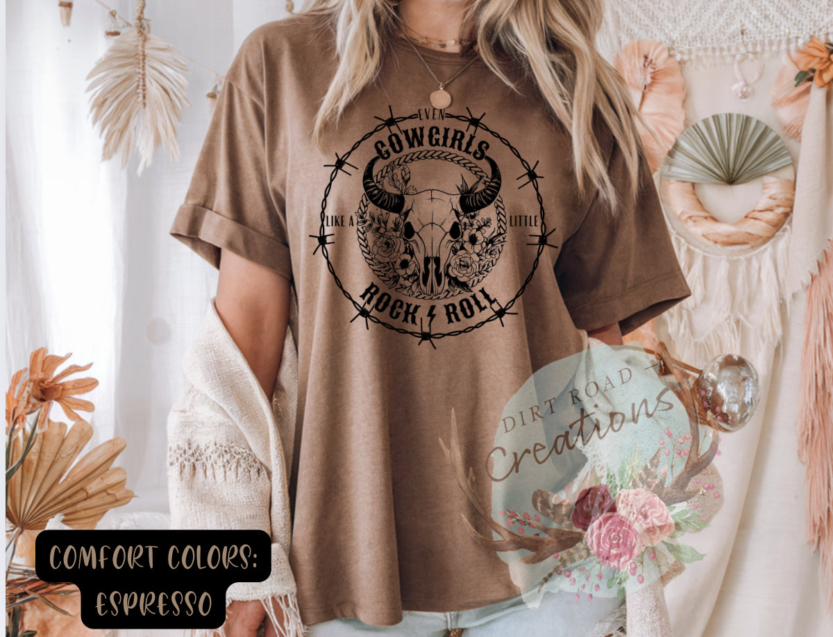 Cowgirls love RockNRoll graphic tee