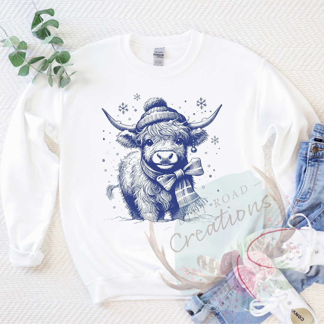 Winter highland screen print TEE