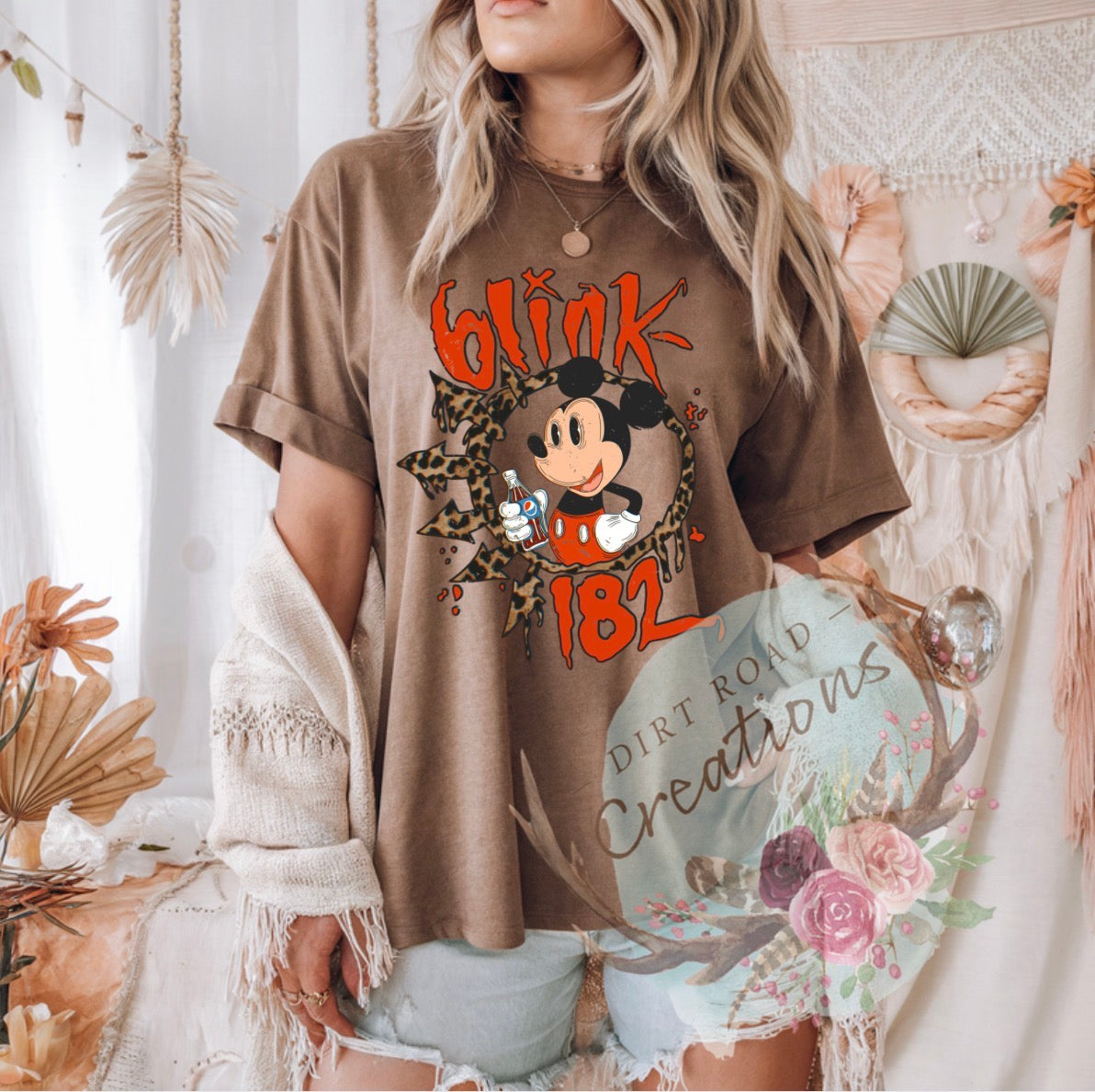 Blink 182 x mickey graphic tee