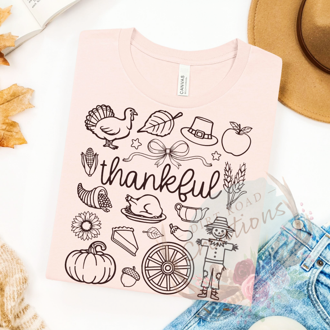 Thankful collage screen print Sweatshirt