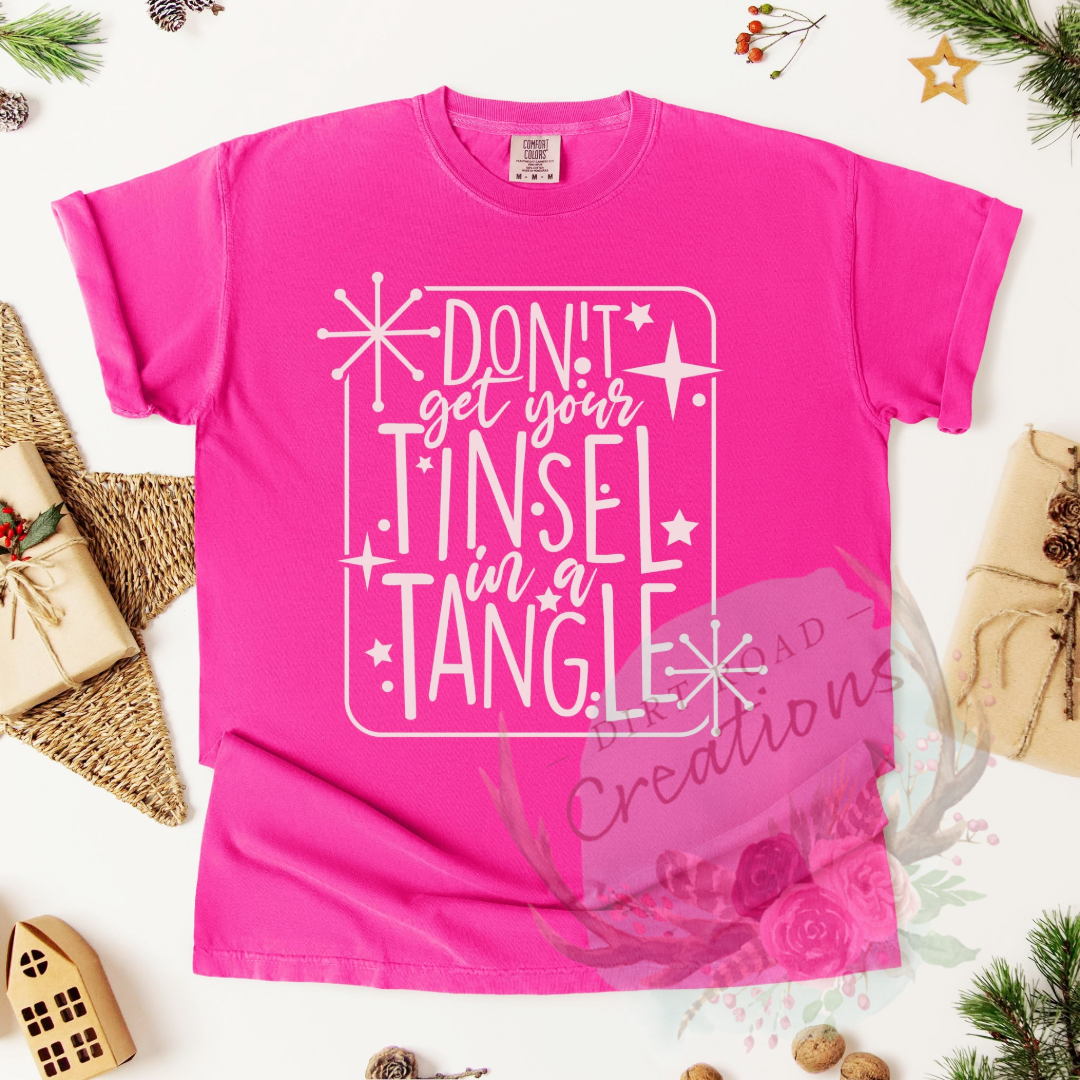 Tinsel in a tangle screen print Sweatshirt