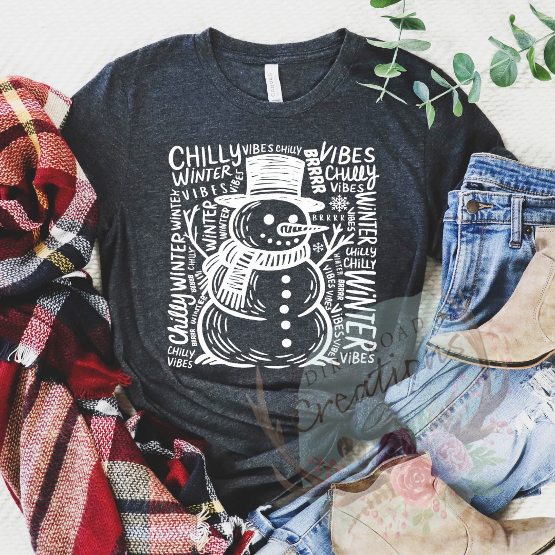 Chilly snowman screen print Sweatshirt