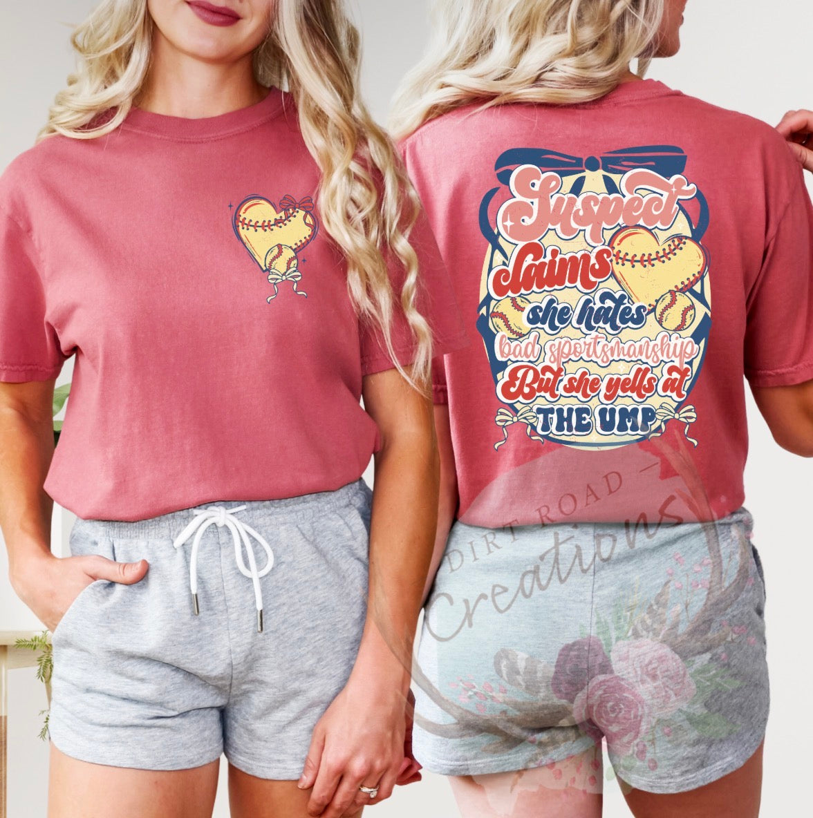 Softball sportsmanship graphic tee