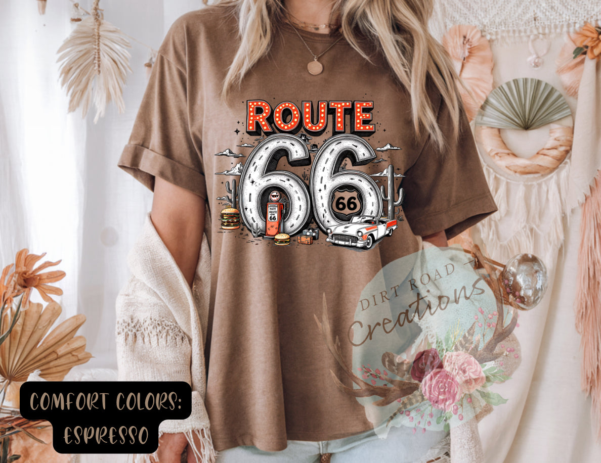 Route 66 graphic tee