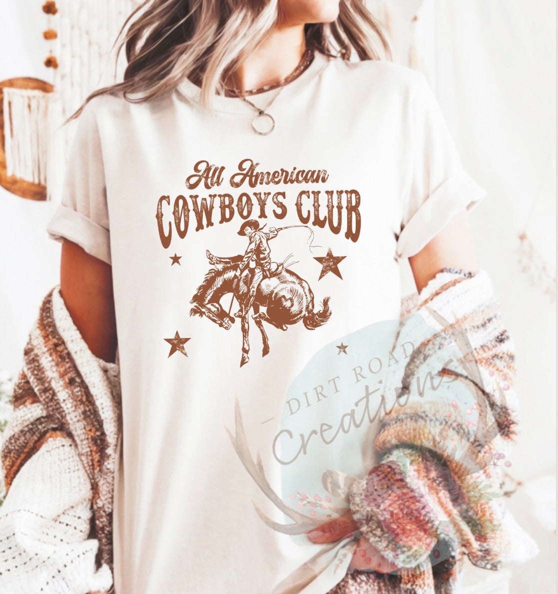 All american cowboy club graphic tee