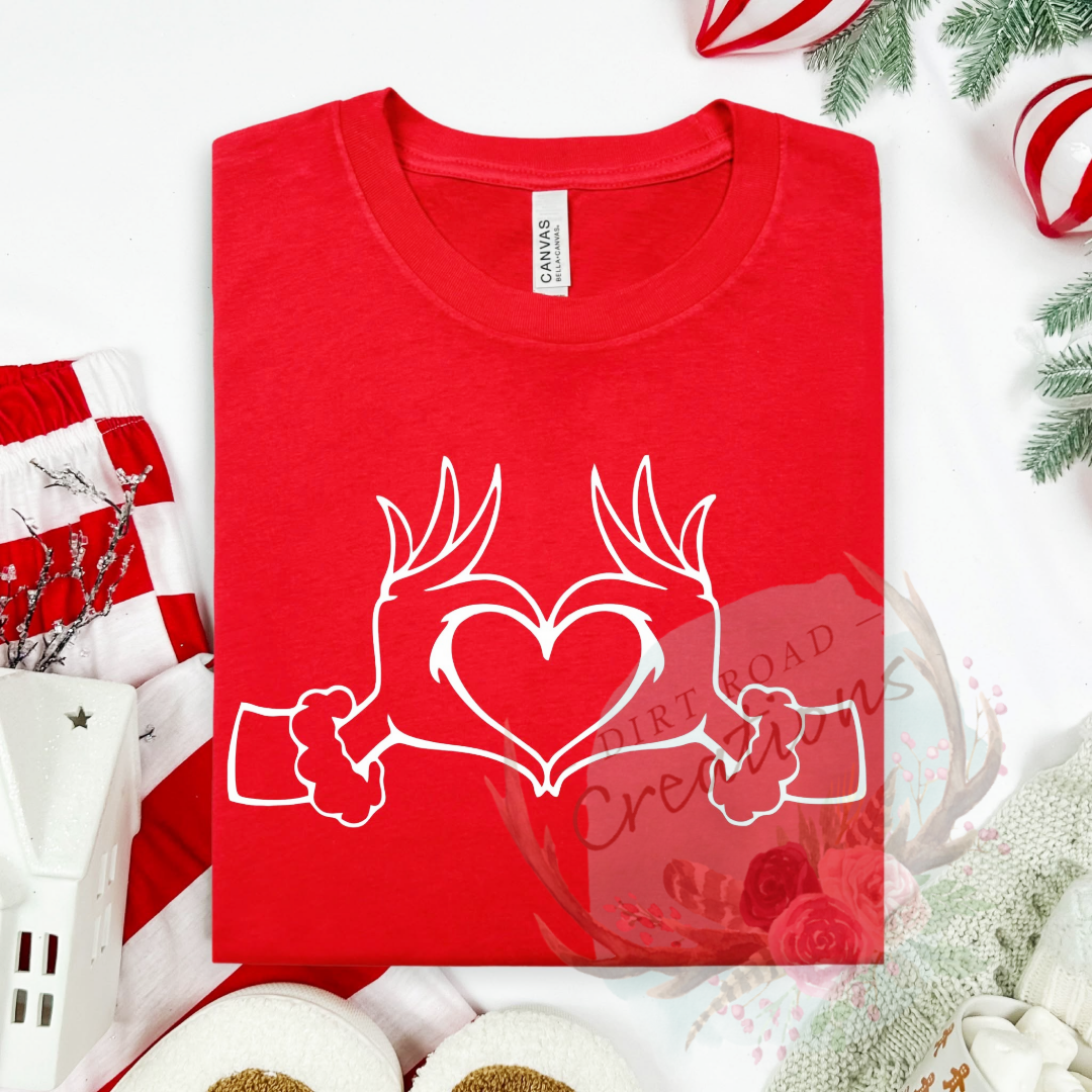 Hand heart screen print Sweatshirt