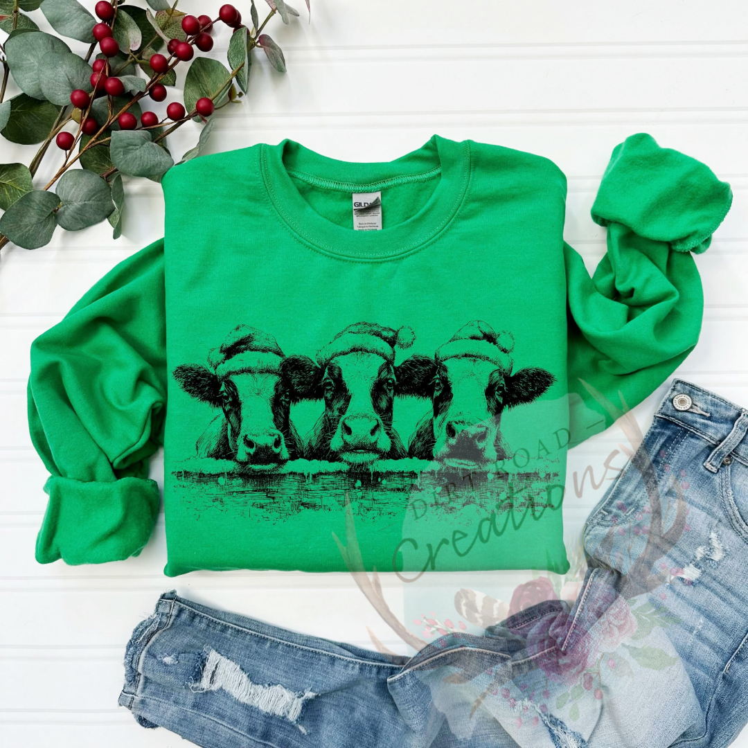 Merry cows screen print TEE