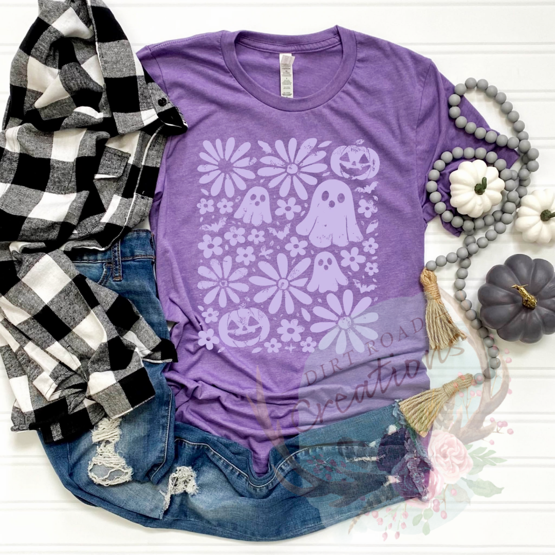 Cutesy Ghosts screen print TEE