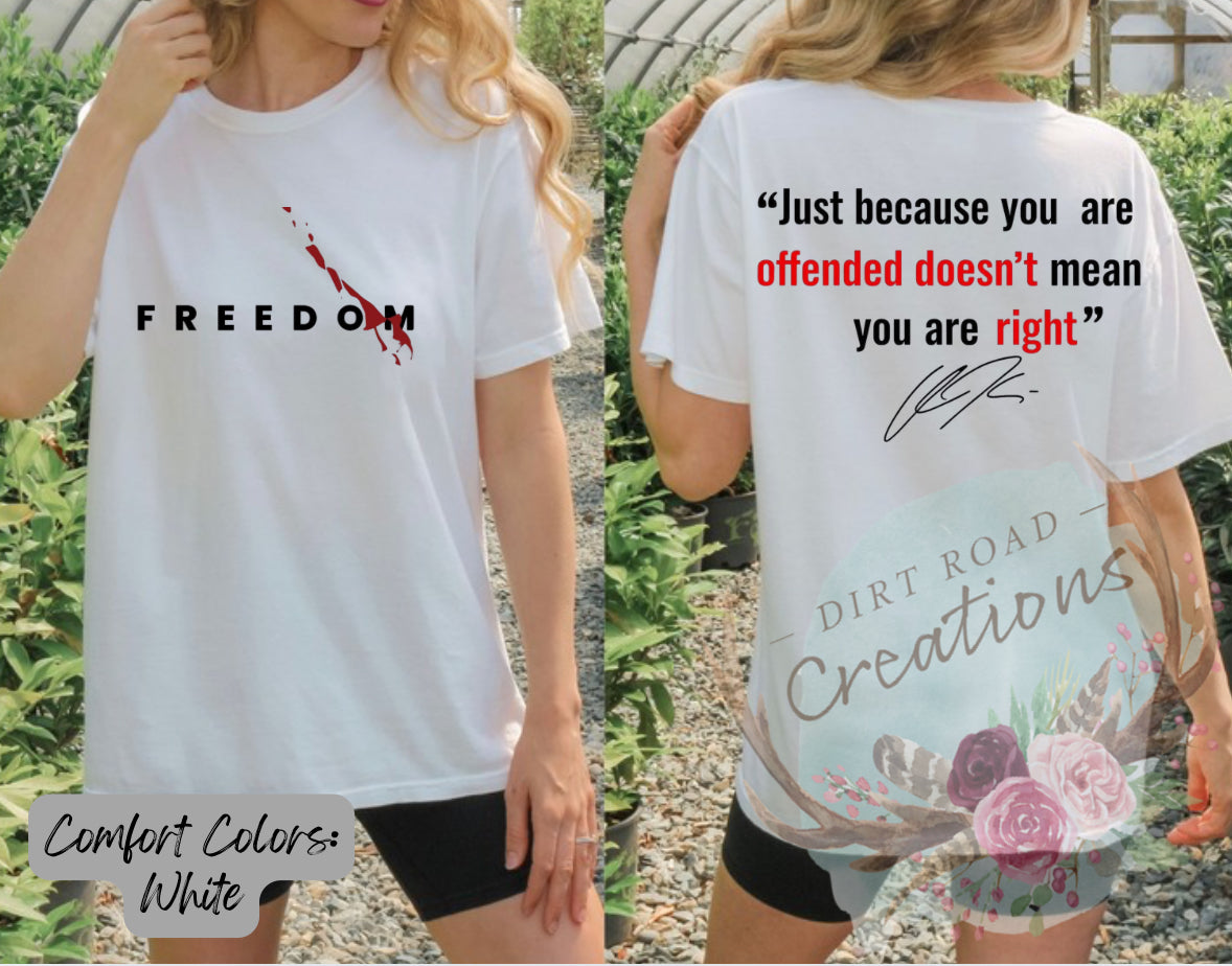 Freedom (Charlie Kirk) graphic tee
