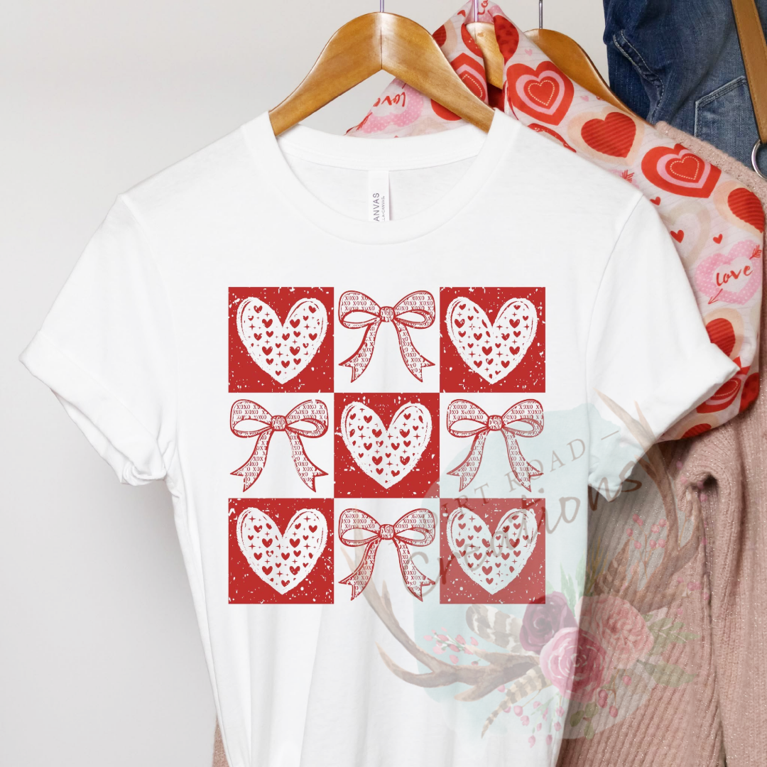 Bows and hearts screen print Sweatshirt