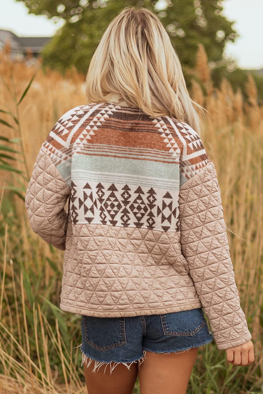 Preorder: quilted Aztec jacket