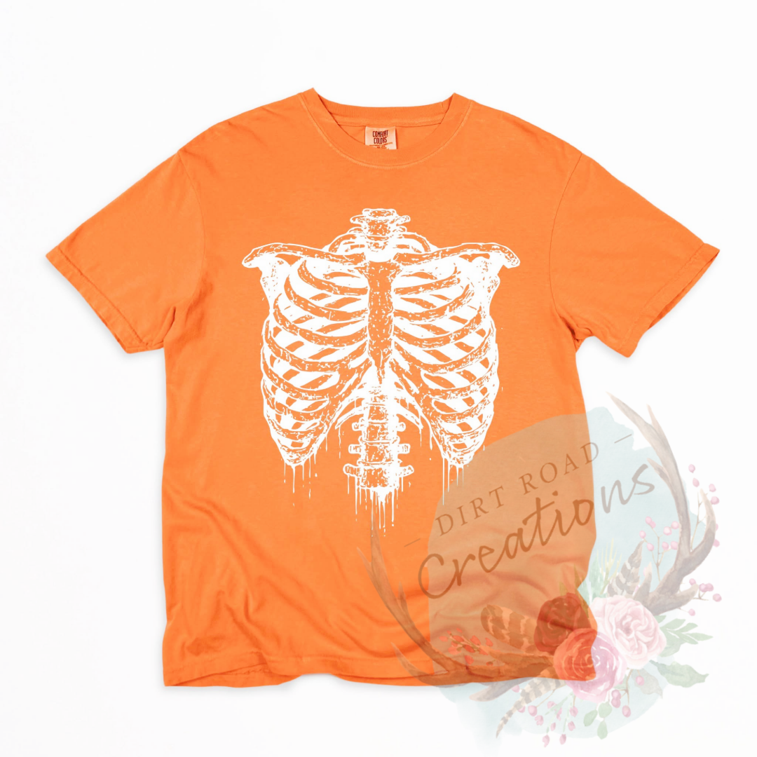 Spooky ribs screen print tee