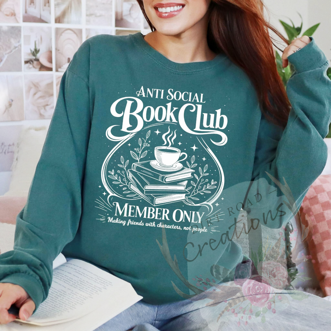 Anti social book club screen print TEE