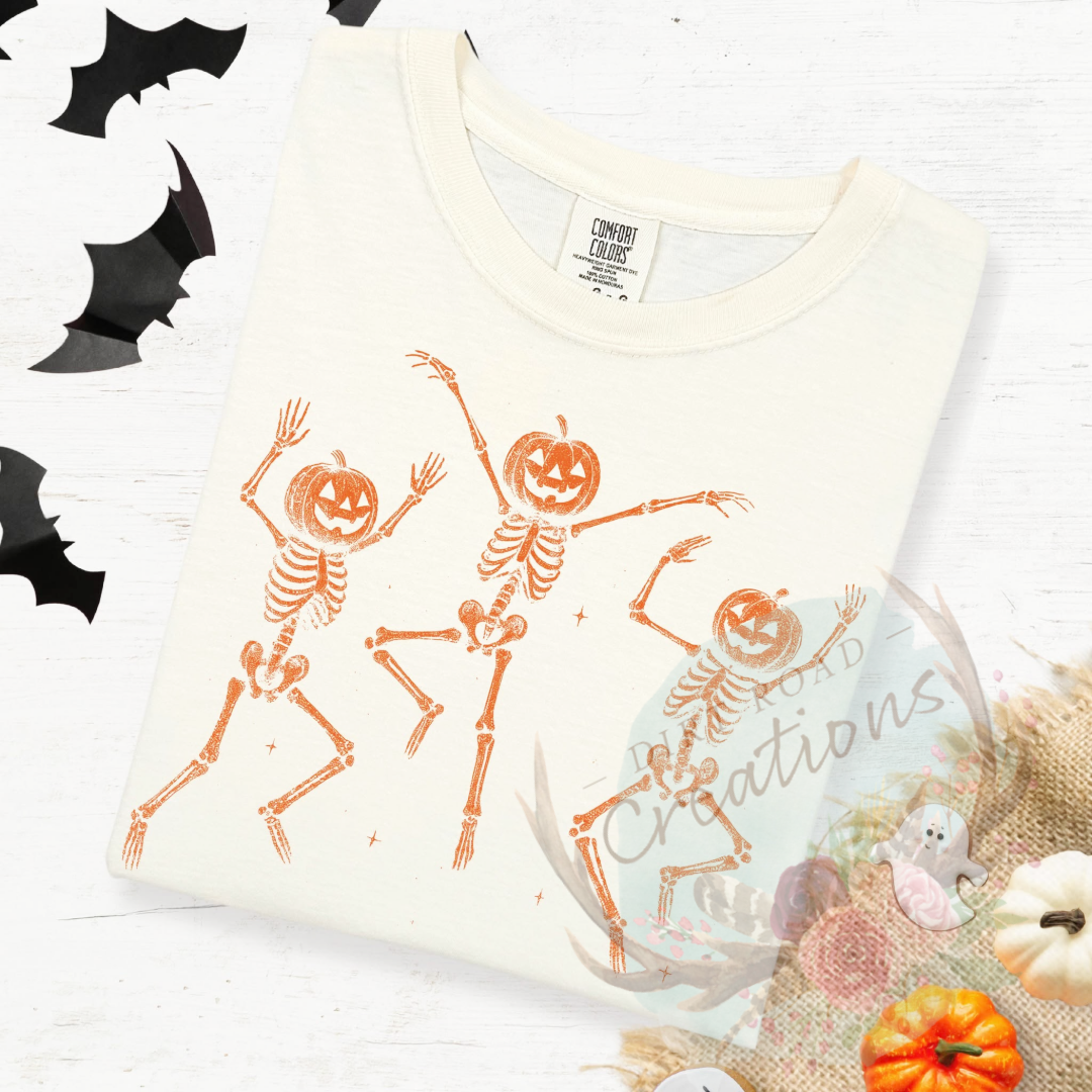 Dancing pumpkins screen print tee