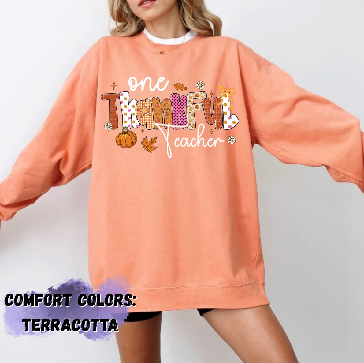 One thankful teacher graphic tee