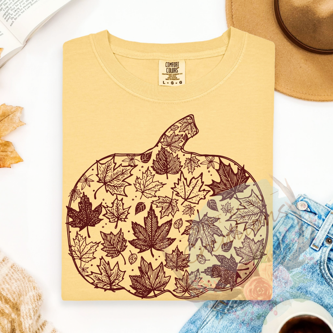 Fall pumpkin screen print TEE