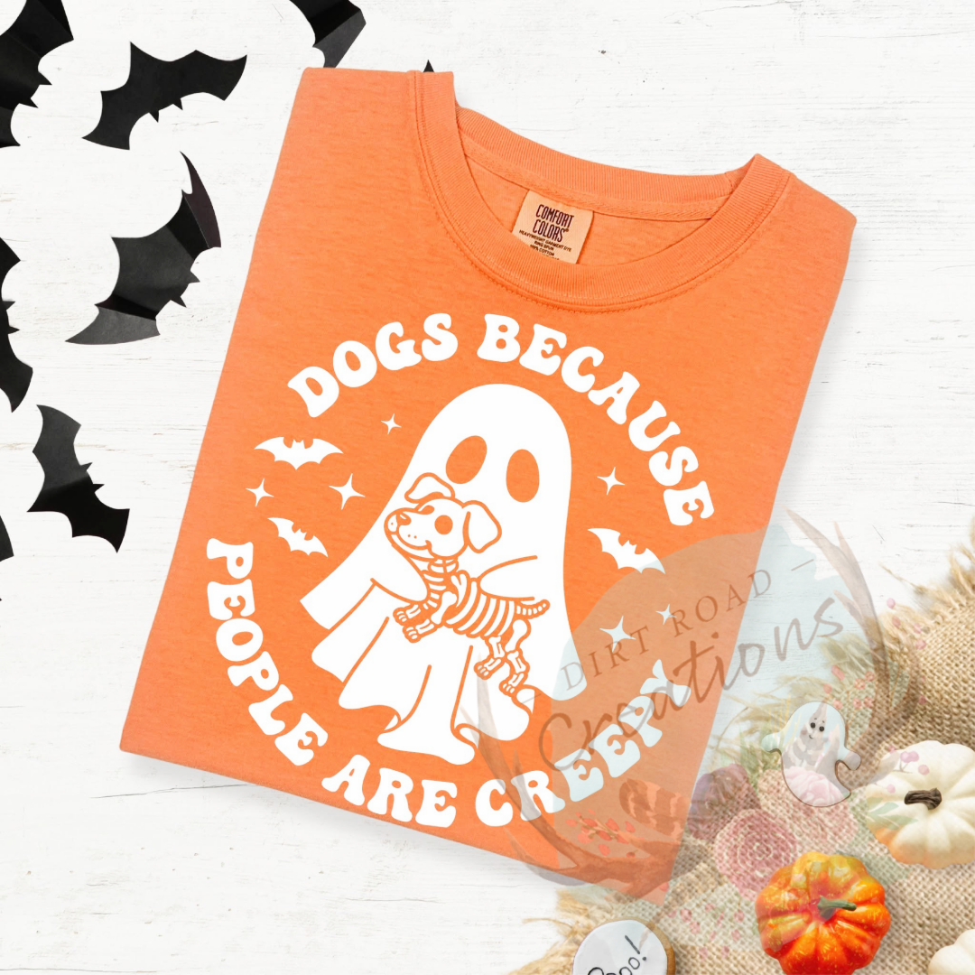 Dogs because screen print TEE