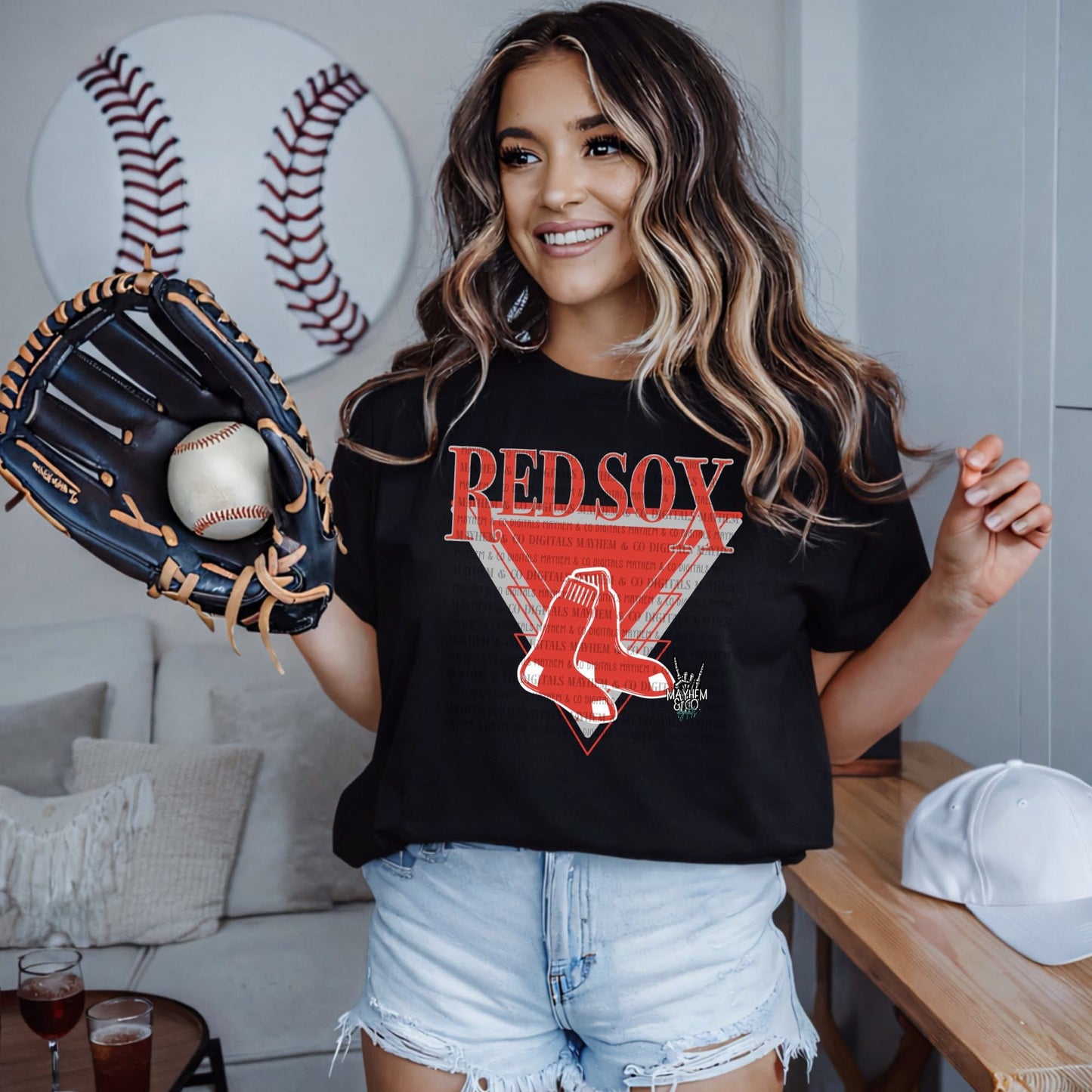 Retro Red Sox graphic tee