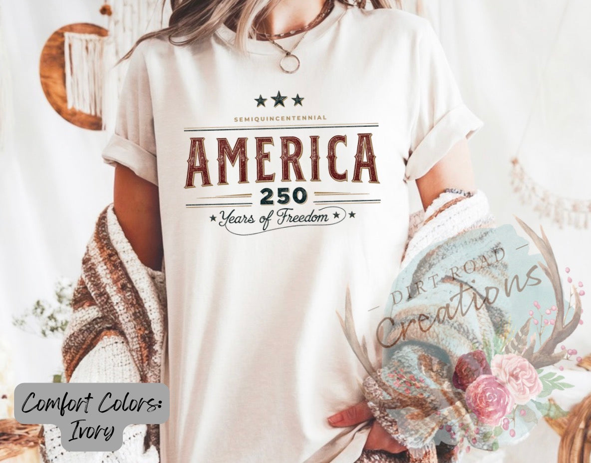 America 250th graphic tee