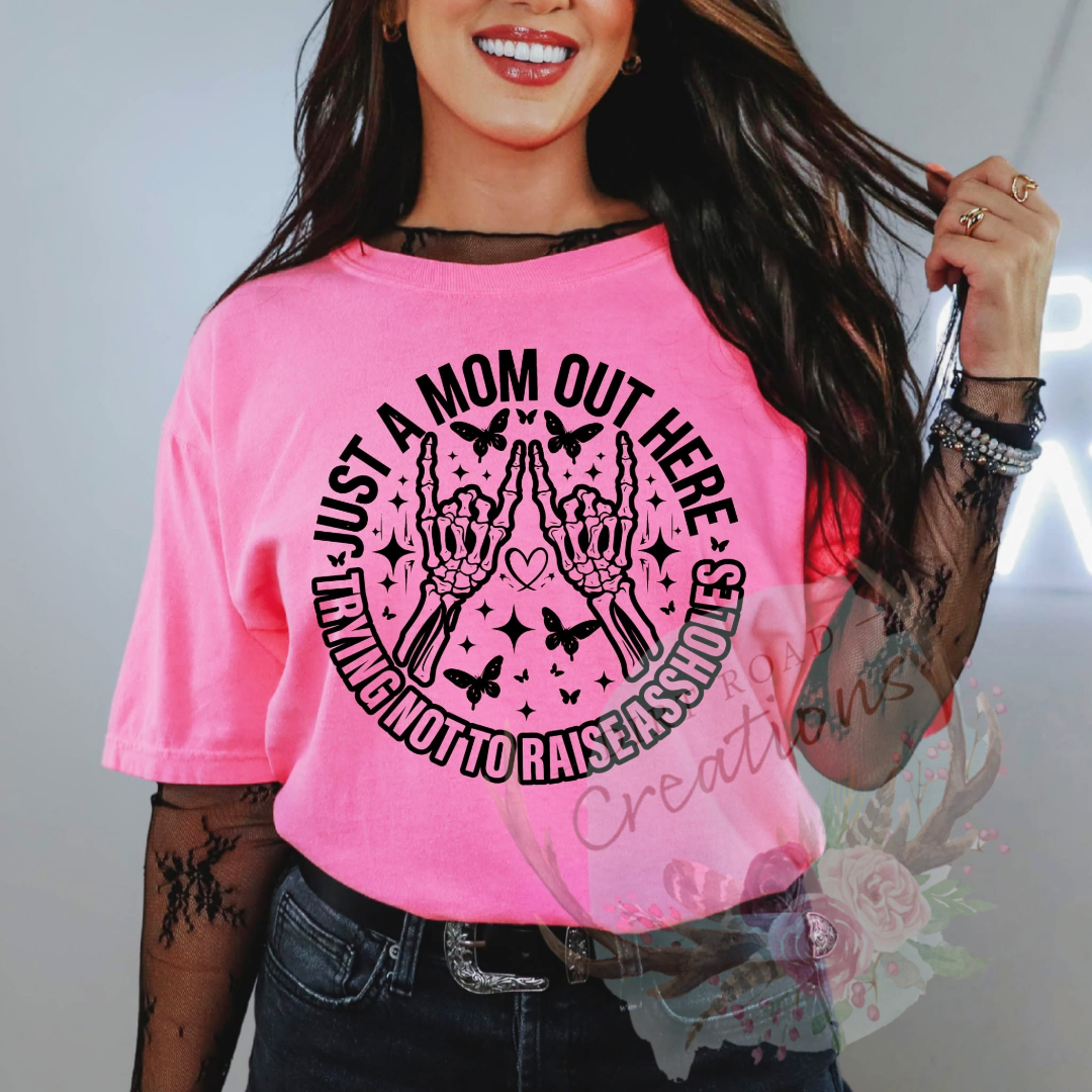 Just a mom screen print Sweatshirt