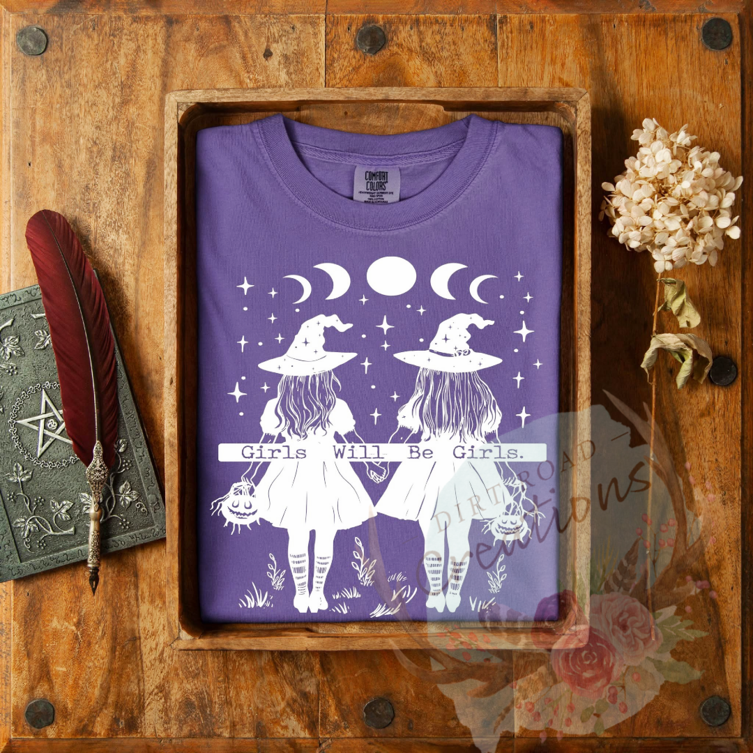 Girls will be girls screen print Sweatshirt