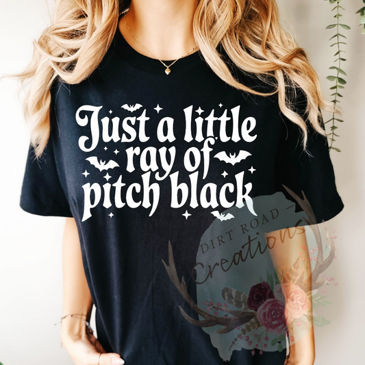 Little ray of pitch black screen print TEE