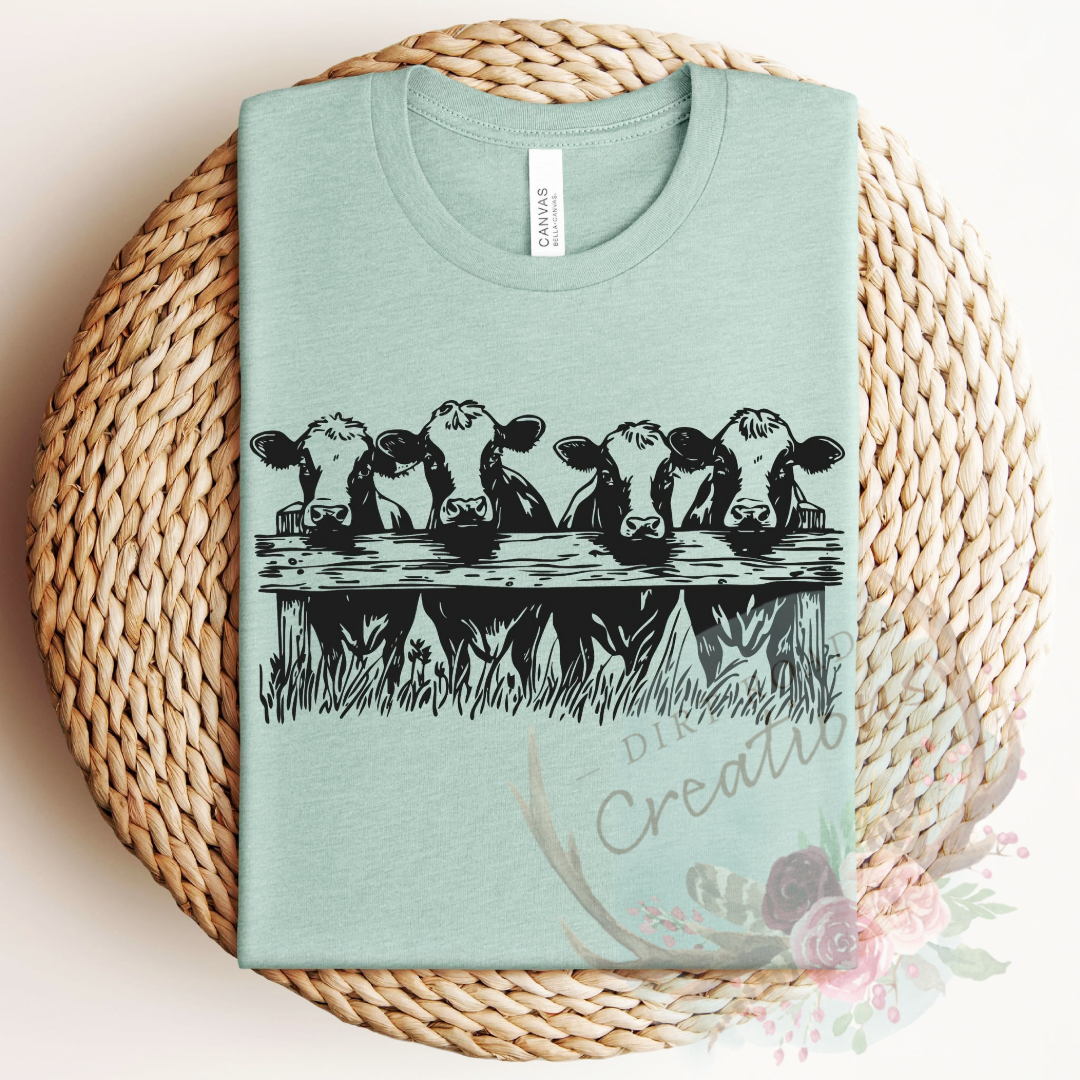 Cowssss screen print TEE