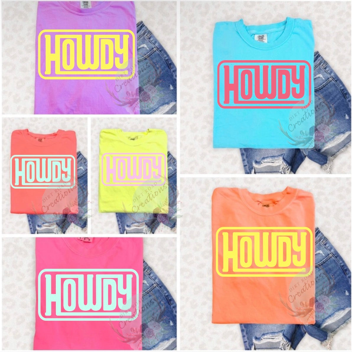 Pink howdy graphic tee