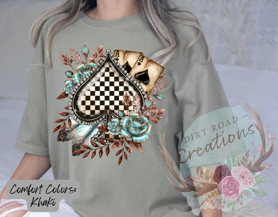 Ace of spades graphic tee