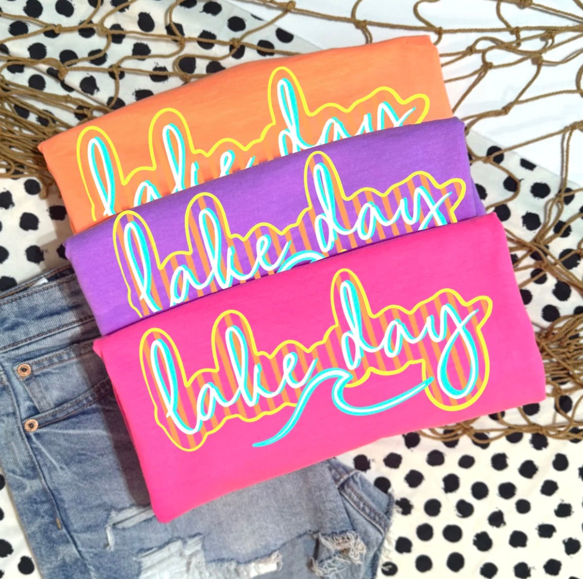 Lake day graphic tee