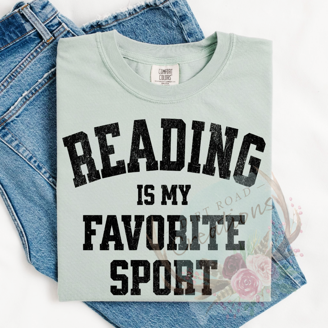 Reading is my favorite sport screen print TEE