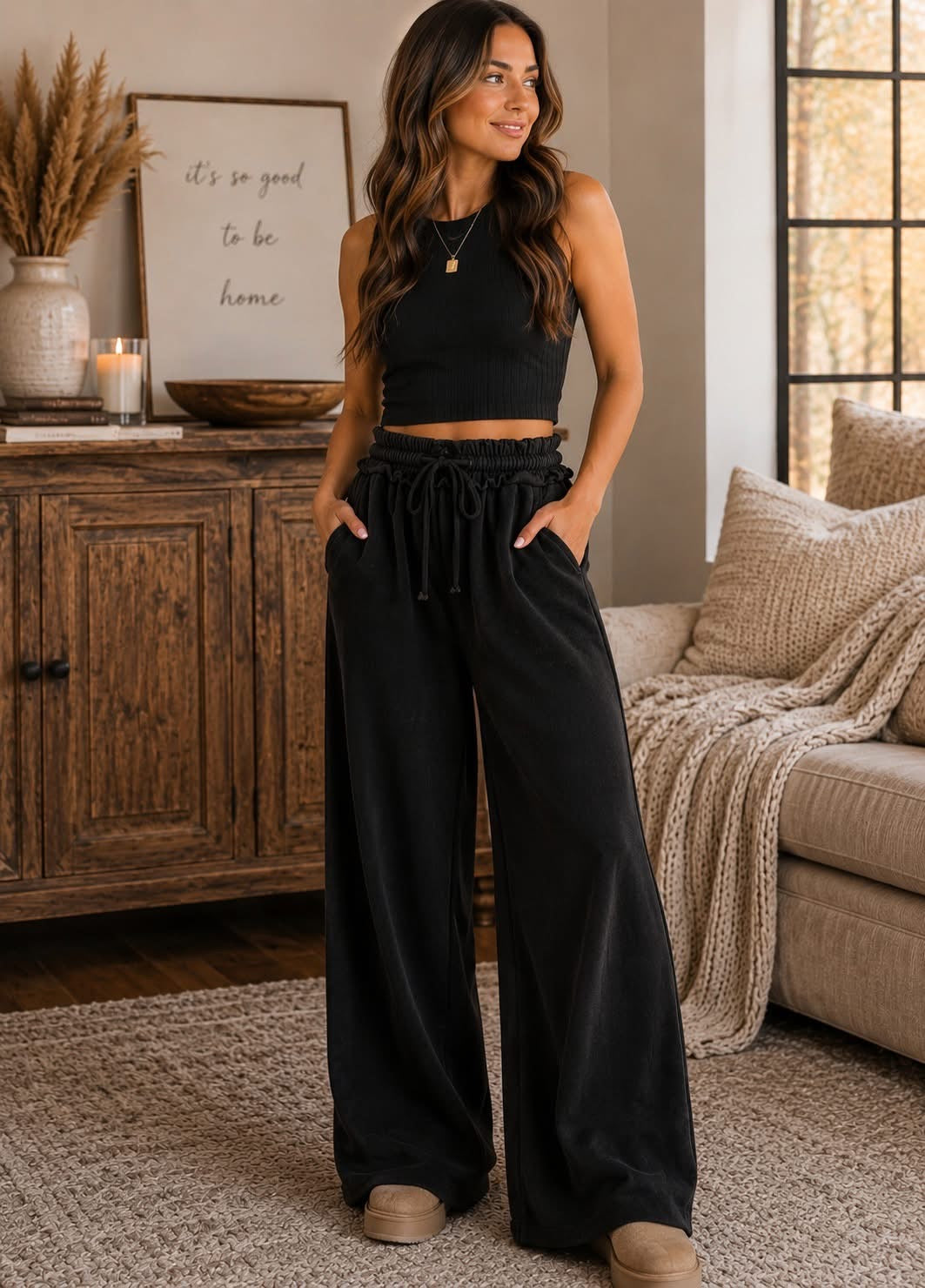 Preorder: After hours wide leg pant