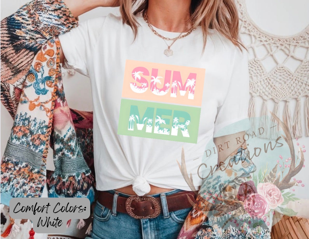 Stacked summer graphic tee