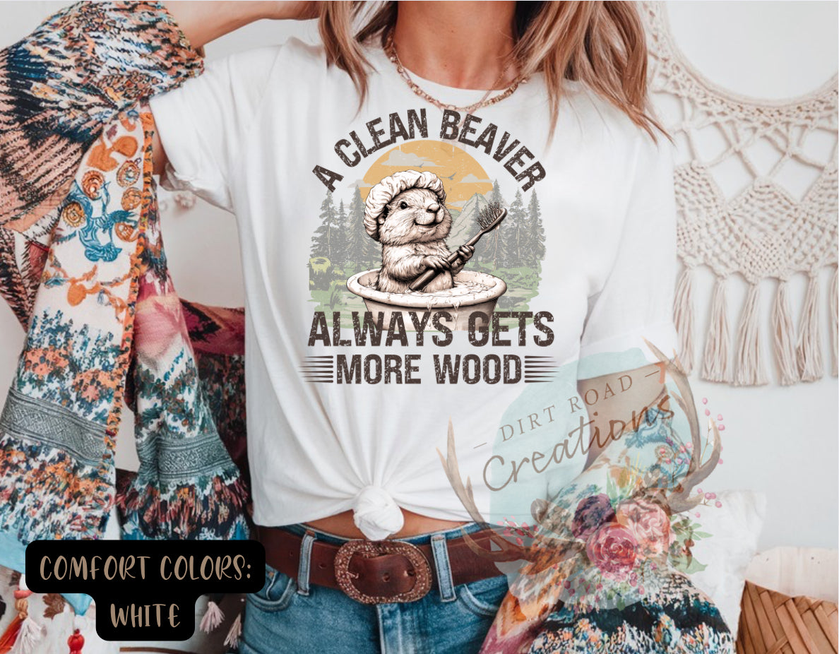 A clean beaver graphic tee