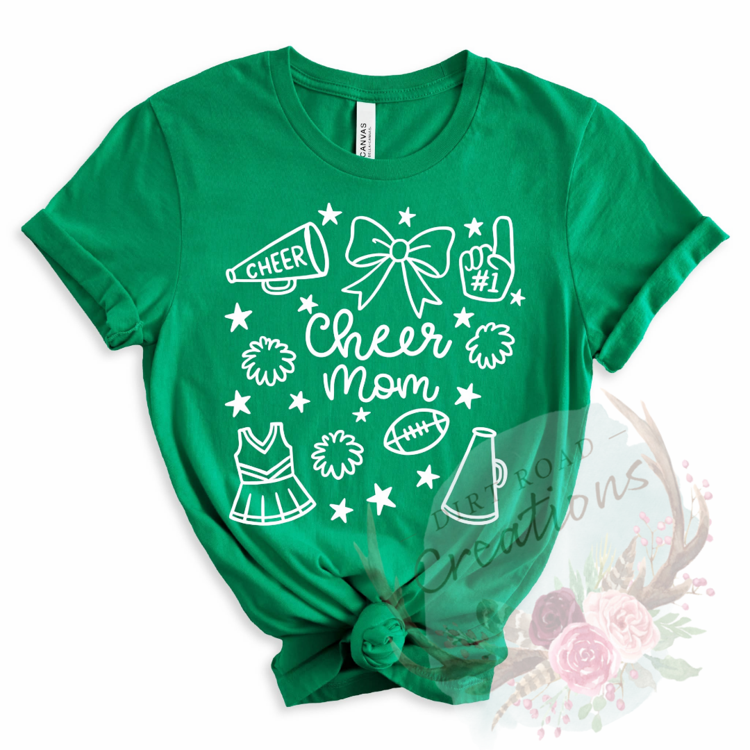 Cheer mom screen print TEE