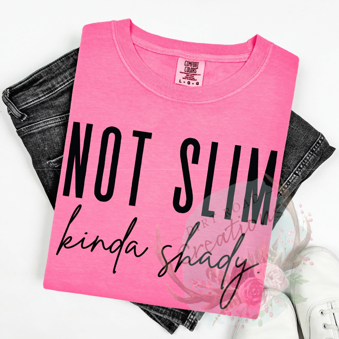 Not slim kinda shady screen print tee
