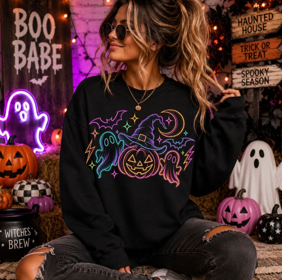 Neon Halloween sweatshirt