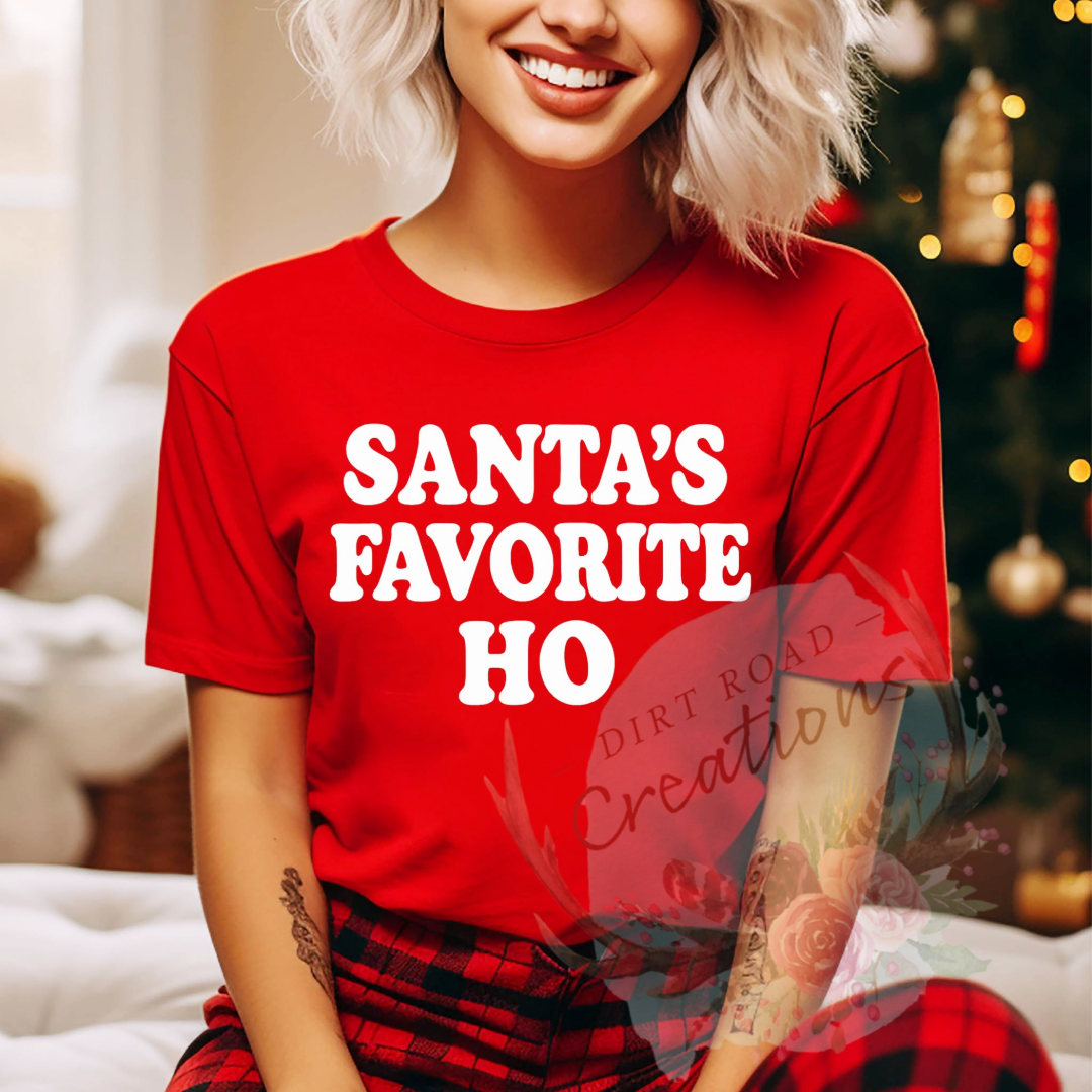 Santas favorite HO screen print TEE